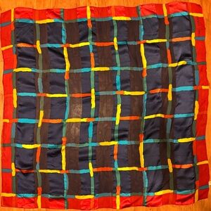 Charles Jourdan Multicolor Geometric Silk Scarf